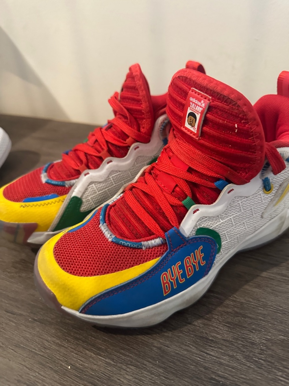 adidas Kids Lego Edition Multicolor Red/Yellow/Blue 'Bye Bye' Sneakers